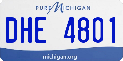MI license plate DHE4801