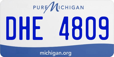 MI license plate DHE4809