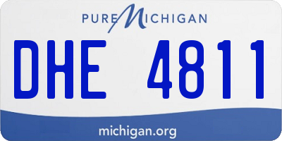 MI license plate DHE4811
