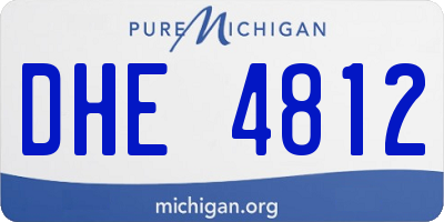 MI license plate DHE4812