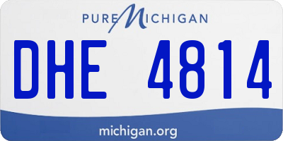 MI license plate DHE4814