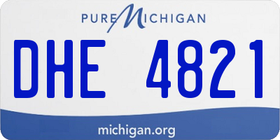 MI license plate DHE4821