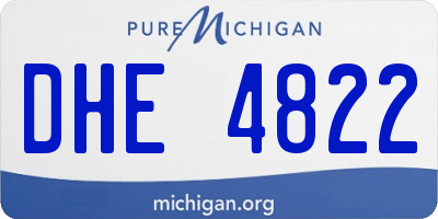 MI license plate DHE4822