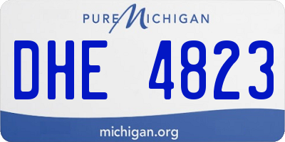 MI license plate DHE4823