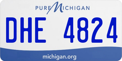 MI license plate DHE4824
