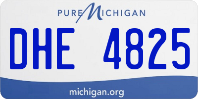 MI license plate DHE4825