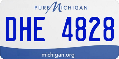 MI license plate DHE4828