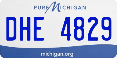 MI license plate DHE4829