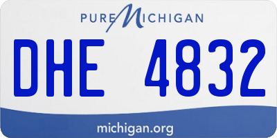 MI license plate DHE4832