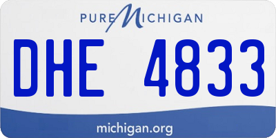 MI license plate DHE4833