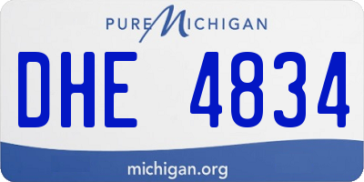 MI license plate DHE4834