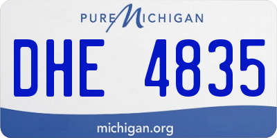 MI license plate DHE4835
