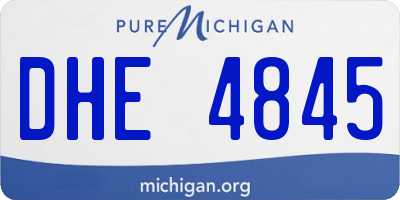 MI license plate DHE4845