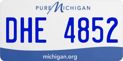 MI license plate DHE4852