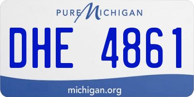 MI license plate DHE4861