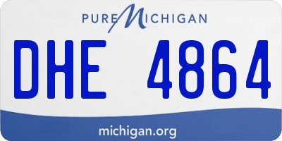 MI license plate DHE4864