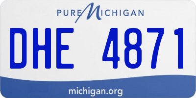 MI license plate DHE4871