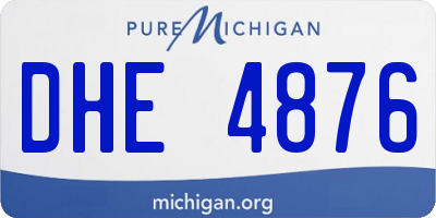 MI license plate DHE4876