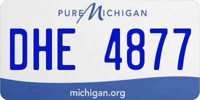 MI license plate DHE4877