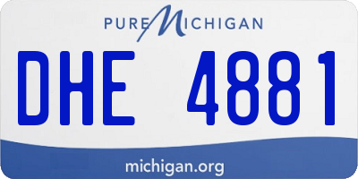 MI license plate DHE4881