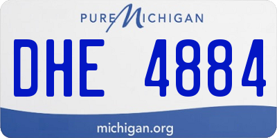 MI license plate DHE4884