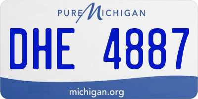 MI license plate DHE4887