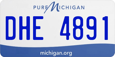 MI license plate DHE4891