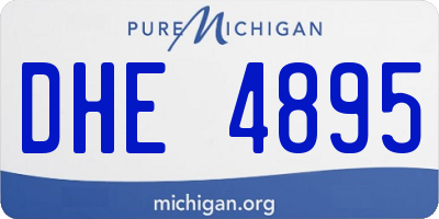 MI license plate DHE4895