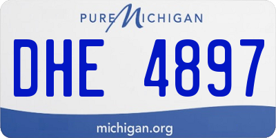 MI license plate DHE4897