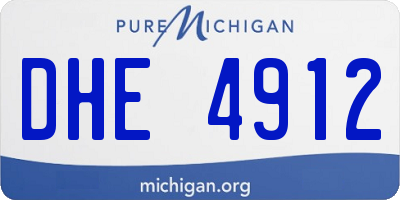 MI license plate DHE4912