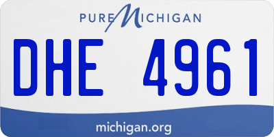 MI license plate DHE4961