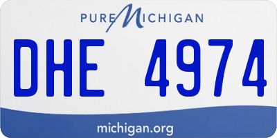 MI license plate DHE4974