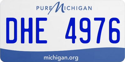 MI license plate DHE4976