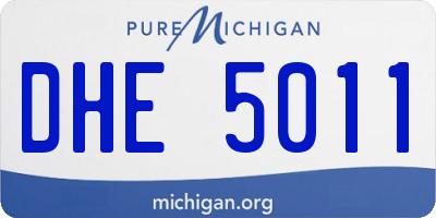 MI license plate DHE5011