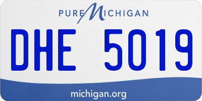 MI license plate DHE5019