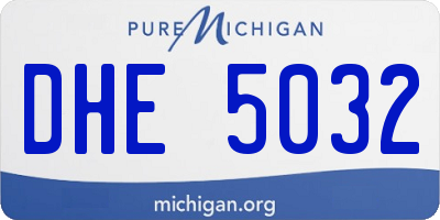 MI license plate DHE5032
