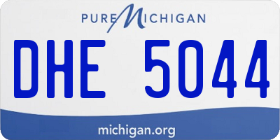 MI license plate DHE5044