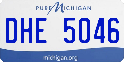 MI license plate DHE5046