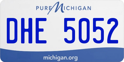 MI license plate DHE5052