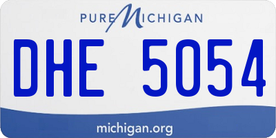 MI license plate DHE5054