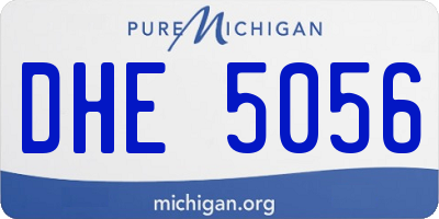 MI license plate DHE5056