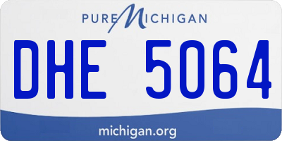 MI license plate DHE5064
