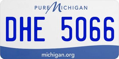 MI license plate DHE5066