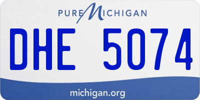 MI license plate DHE5074