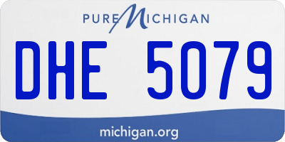 MI license plate DHE5079