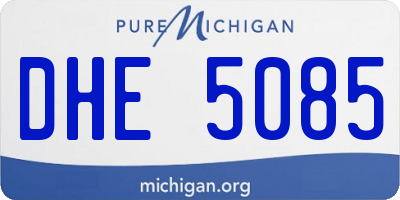 MI license plate DHE5085