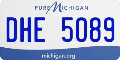 MI license plate DHE5089