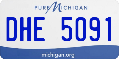 MI license plate DHE5091