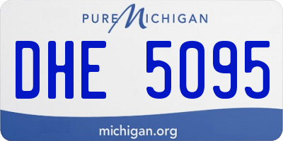 MI license plate DHE5095