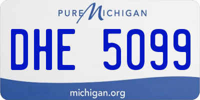 MI license plate DHE5099